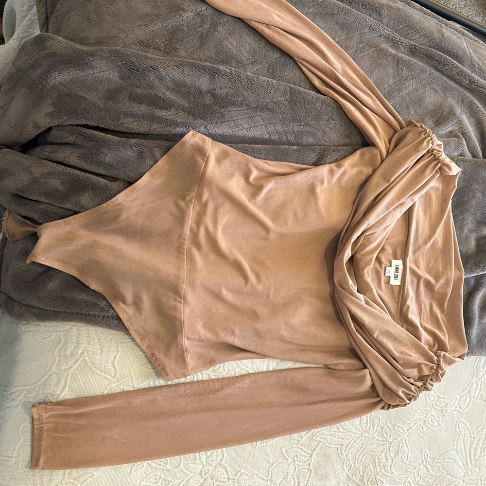Lane 201 tan Long Sleeve Bodysuit